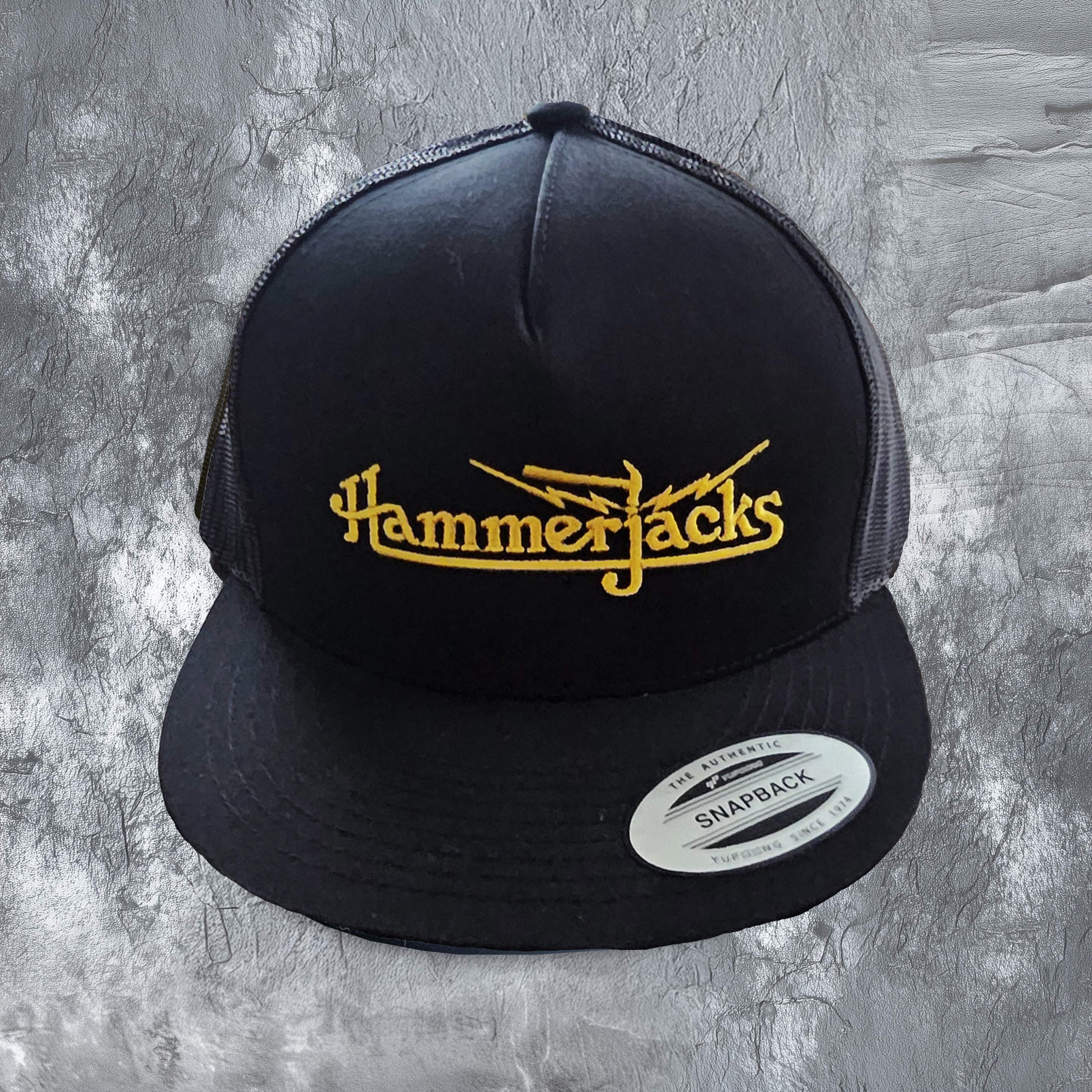 Black Traditional Trucker Hat (Flat Bill)